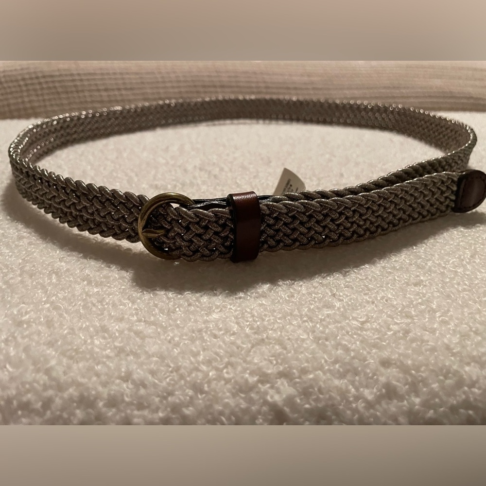 Silver Braided Leather Belt from Anthropologie